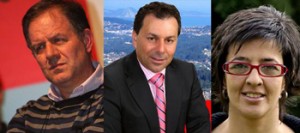 Araúxo (BNG), Ferreira (PSOE) e Salgueiro (CDL), as candidatura que poden deixar fora do goberno ao PP.
