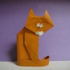 Gato feito coa técnica de origami - CC BY-NC Origamiancy