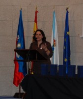 Concha Costas, presidenta de Espazo Lectura durante a gala dos Premios dos editores galegos en Lugo.
