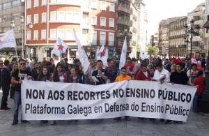Momento dunha manifestación - ByCCNC Galiza Nova