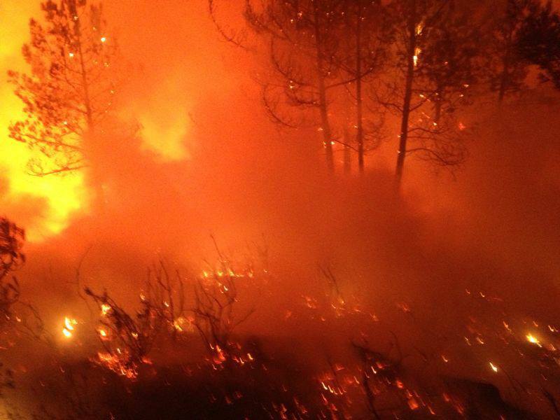 O lume afectou ás parroquias de Couso, Tomiño e Malvas - Foto @antonestevez
